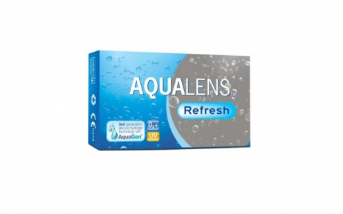 Φακοί Επαφής Aqualens Refresh Μυωπίας Μηνιαίοι 3 τεμ