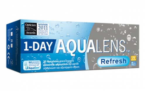 Φακοί Επαφής Aqualens Refresh One Day Μυωπίας Ημερήσιοι 30τεμ